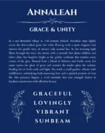 Annaleah name meaning wall art by Get Your Story in deep blue