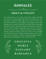 Annalee personalized name meaning print in dark green