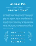 Annalisa custom name art showing meaning and origin in blue