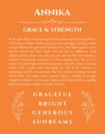 Annika name meaning gift print in orange