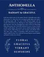 Anthonella name meaning gift print in deep blue