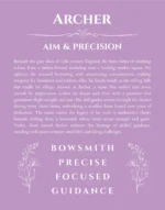 Archer personalized wall art with the story of your name in light purple