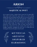 Arion name meaning gift print in deep blue