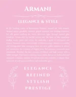 Armani name meaning wall art by Get Your Story in light pink