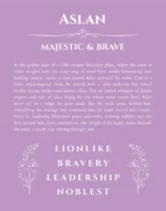Aslan name meaning wall art by Get Your Story in light purple