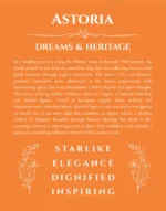 Astoria personalized name print with origin and traits in orange