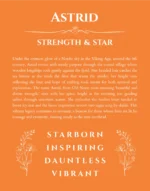 Astrid personalized name meaning print in orange