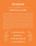 Atarah custom name print for wall display in orange