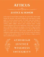 Atticus name meaning gift print in orange