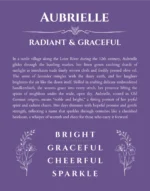 Aubrielle name meaning wall art by Get Your Story in purple