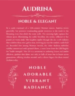 Audrina custom name meaning print in red
