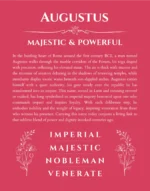 Augustus custom name meaning print in red