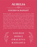 Aurelia custom name art showing meaning and origin in red