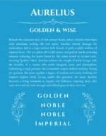 Aurelius name meaning gift print in blue