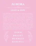 Aurora custom name print for wall display in light pink