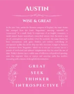 Austin name meaning gift print in pink
