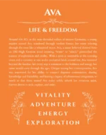 Ava name origin print with meaning and traits in orange