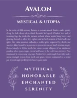 Avalon personalized wall art with the story of your name in purple