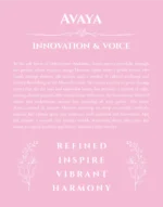 Avaya personalized name print with origin and traits in light pink