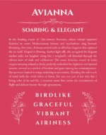 Avianna name origin print with meaning and traits in red