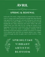 Avril name meaning gift print in dark green