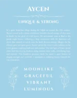 Aycen custom name print for wall display in light blue