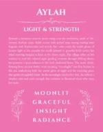 Aylah name meaning wall art by Get Your Story in pink