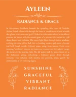 Ayleen custom name art showing meaning and origin in orange