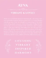 Ayva name meaning wall art by Get Your Story in light pink
