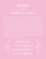 Azael name meaning wall art by Get Your Story in light pink