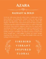 Azara name origin print with meaning and traits in orange