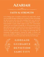 Azariah custom name meaning print in orange