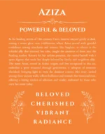 Aziza custom name meaning print in orange