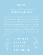 Azul name origin print with meaning and traits in light blue