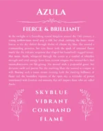 Azula custom name art showing meaning and origin in pink