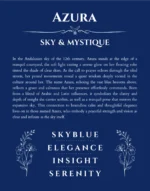 Azura custom name print for wall display in deep blue