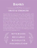 Banks name meaning gift print in light purple