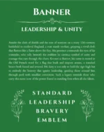 Banner custom name meaning print in dark green