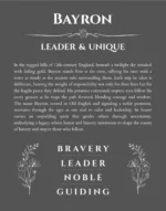 Bayron name meaning wall art by Get Your Story in gray