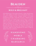 Beauden personalized name meaning print in pink