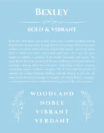 Bexley personalized name meaning print in light blue