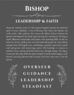 Bishop name meaning wall art by Get Your Story in gray