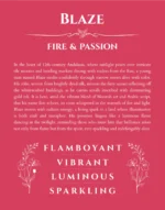 Blaze personalized wall art with the story of your name in red