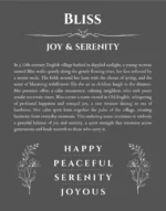 Bliss custom name meaning print in gray
