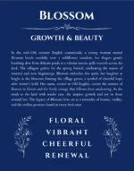 Blossom custom name meaning print in deep blue