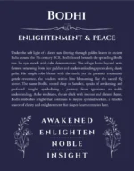 Bodhi name meaning wall art by Get Your Story in navy blue