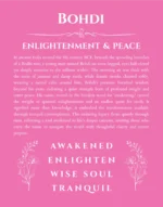 Bohdi name meaning wall art by Get Your Story in pink