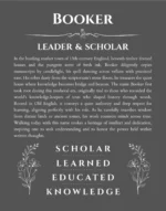 Booker personalized name meaning print in gray