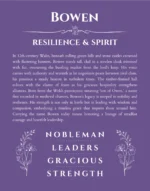 Bowen personalized wall art with the story of your name in purple