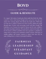 Boyd custom name art showing meaning and origin in purple